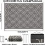 Outdoor Rug 4x6 Reversible Mats Plastic Straw Rugs Easy to Clean Patio Rug Large RV Camping Mat Area Floor Rug for Backyard Picnic Trailer Deck Picnic BBQ (FREE SHIPPING) Image 4