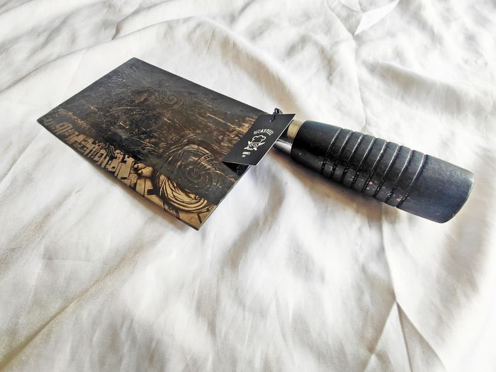 Rustic Cleaver Knife engraved
