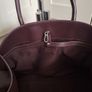 Large Burgundy Leather Tote bag from COS Image 6