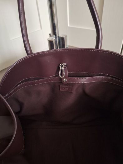 Large Burgundy Leather Tote bag from COS