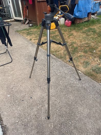 tripod and binoculars