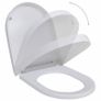 Toilet Seats with Soft Close Lids 2 pcs Plastic White Image 2