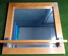 Next Wooden Mirror Vintage Retro 2007 With Small Shelf - Rare Retro Heavy Mirror