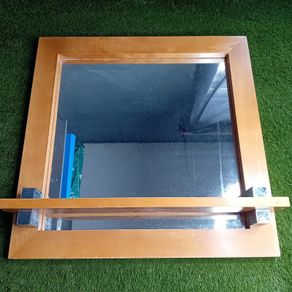 Next Wooden Mirror Vintage Retro 2007 With Small Shelf - Rare Retro Heavy Mirror