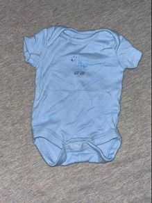 2 Blue newborn baby vests