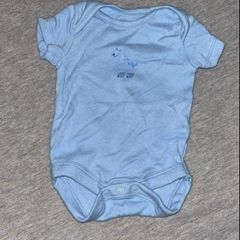 2 Blue newborn baby vests