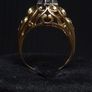 Vintage French 18ct Gold Diamond Ring Eagle Head Hallmark Image 6