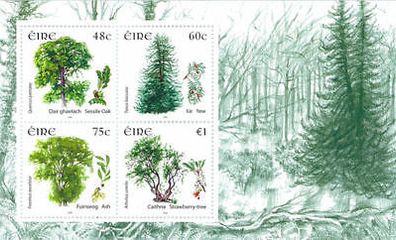 2006 Ireland Fauna & Flora (Native Trees) Commemorative Stamps Miniature Sheet Mint Never Hinged (MNH)