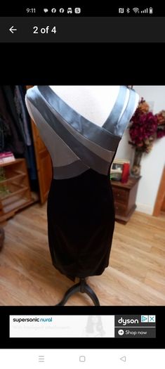 Ladies JAX Black and grey fitted dress, fully lined. Beautiful quality.