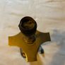 Vintage Brass Corinthian Column Table Lamp Fair Condition Working Image 5