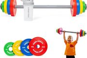 Kids Barbell Set  Adjustable Children's Toy Weights &amp; Plastic Barbell Toy with Drinks Water Bottle, Kids Gym Equipment for Pretend Play, Fun Fitness Toys for Boys &amp; Girls Home Workout