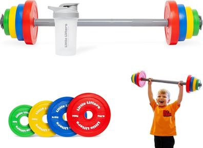 Kids Barbell Set  Adjustable Children's Toy Weights & Plastic Barbell Toy with Drinks Water Bottle, Kids Gym Equipment for Pretend Play, Fun Fitness Toys for Boys & Girls Home Workout