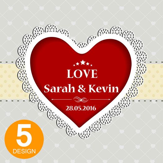 Personalised Wedding Coasters Print name date & any text! 10 Designs!