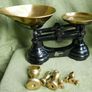 Vintage Librasco Libra Kitchen Weight Scale with Set of Weights Black Cast Iron Scale Image 8