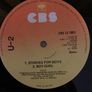 U2 - "Three" - 12" Vinyl  from 1979 - CBS 12-7951 - Second Release - Plain Black Sleeve, CBS Sunburst Labels Image 5