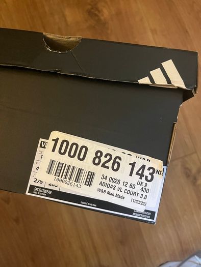 Adidas VL Court 3.0 in White & Black