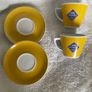 Java Republic Yellow Small Coffee Cup/Mug with Saucer Image 2