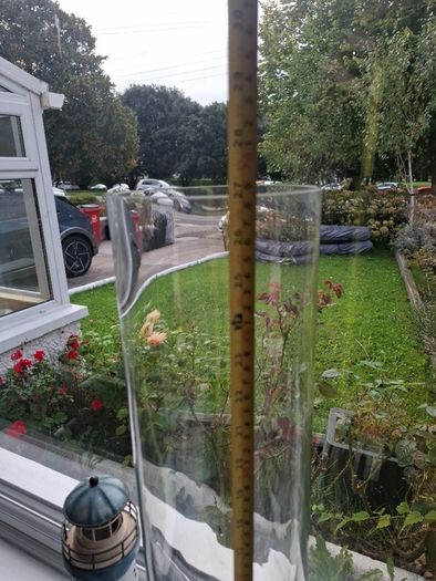 Glass vase 68 cm high 15.5 cm diameter