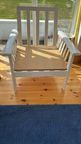 Vintage 1980s Mahogany Armchair Painted White