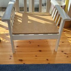 Vintage 1980s Mahogany Armchair Painted White