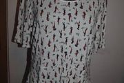 Tu white printed top size UK18 EU46 Postage included