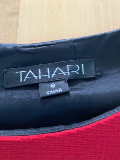 Beautiful Fitted Red Dress with Black patent belt