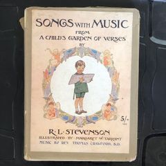 Antique Book Songs with Music from A Child's Garden of Verses by Robert Louis Stevenson