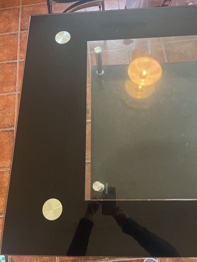 Table glass kitchen dining