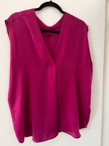 Satin sleeveless blouse