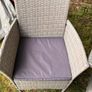 Grey Ratan Table and Chairs for patio Image 2