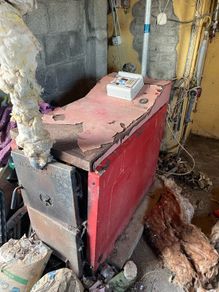 Old wood pellet boiler