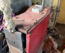 Old wood pellet boiler