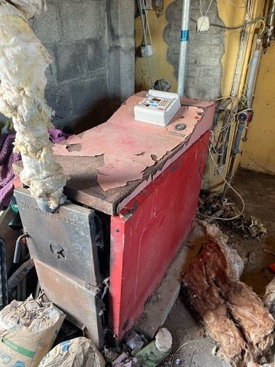 Old wood pellet boiler