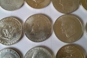 Lot B of 6 Eisenhower 40% Silver Dollars