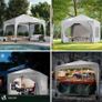 3m x 3m Pop Up Waterproof Gazebo with Sides & 4 Weight Bags & Carry Bag, Marquee Garden Party Tent Outdoor, White Image 4