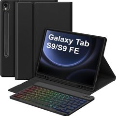 Bettdow for Samsung Galaxy Tab S9 FE 2023 Keyboard Case, UK Layout Detachable Wireless Backlit Keyboard with Case for Galaxy Tab S9 11 Tab S9 FE 10.9 2023 (SM-