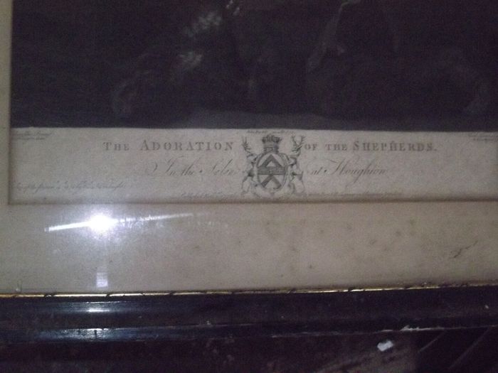 a antique old master  engraving of the adoration of the shepperds.date 1775