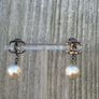 chanel pearl earrings with Crystal Heart Design Silver Hardware Image 2