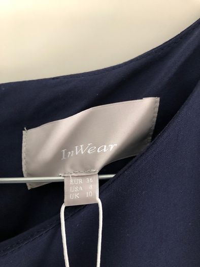 Navy short sleeve top