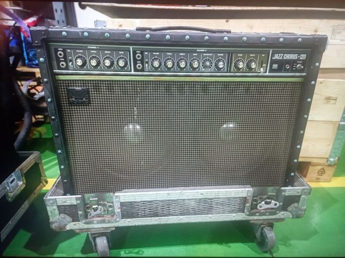Roland JC 120 includes flight case.