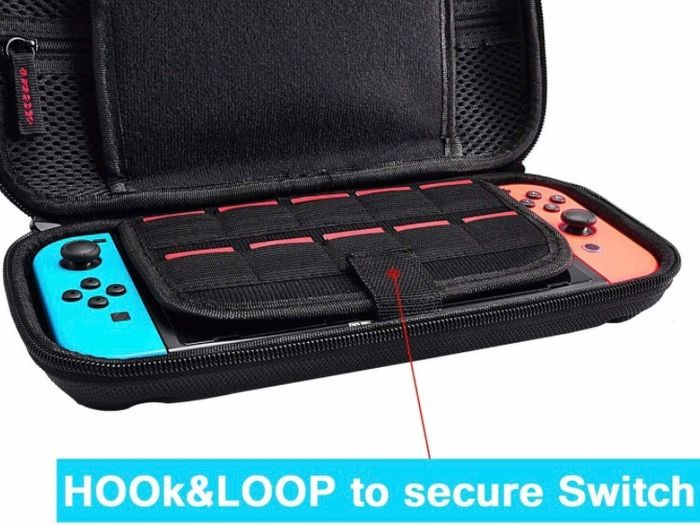 Switch Case Compatible with Nintendo Switch/Switch OLED - Carrying Case with 20 Game Cartridges, Protective Hard Shell Travel Case Pouch for Nintendo Switch Console & Accessories