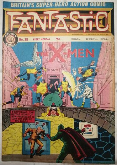 Marvel UK Silver Age Comic Fantastic #38 1967 The X-Men Power Comic