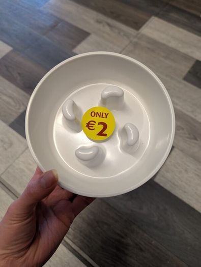 Small slow feeder dog bowl