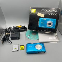 Nikon Coolpix S3300 16.0MP Compact Digital Camera Blue Tested Full Kit - Boxed
