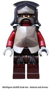 Lego LOTR lor008 Uruk-hai - Helmet and Armour