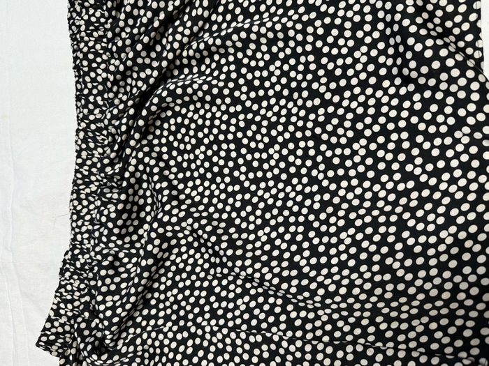 Off the Shoulder Black and white Polkadot To