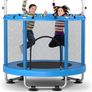 55" Trampoline for Kids with Enclosure, 440lbs Capacity Indoor & Outdoor Toddler Trampoline with Adjustable Gymnastics Bar & Toys, Gifts for Boys & Girls Image 6