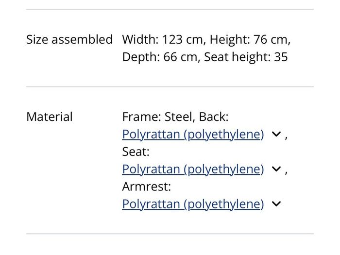 NEW: Jysk Rattan 2 Seater Sofa & Table