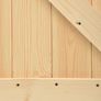 Sliding Door with Hardware Set 80x210 cm Solid Pine Wood Image 7