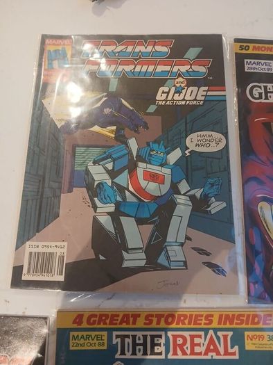 Transformer and ghost buster comics